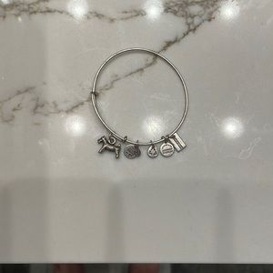 Alex and Ani silver Monopoly (dog) bracelet. Adjustable bangle.
